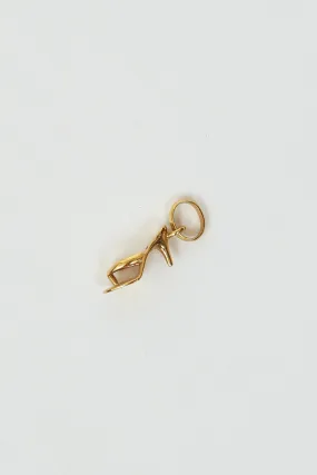 18K Gold Diamond Heel Charm