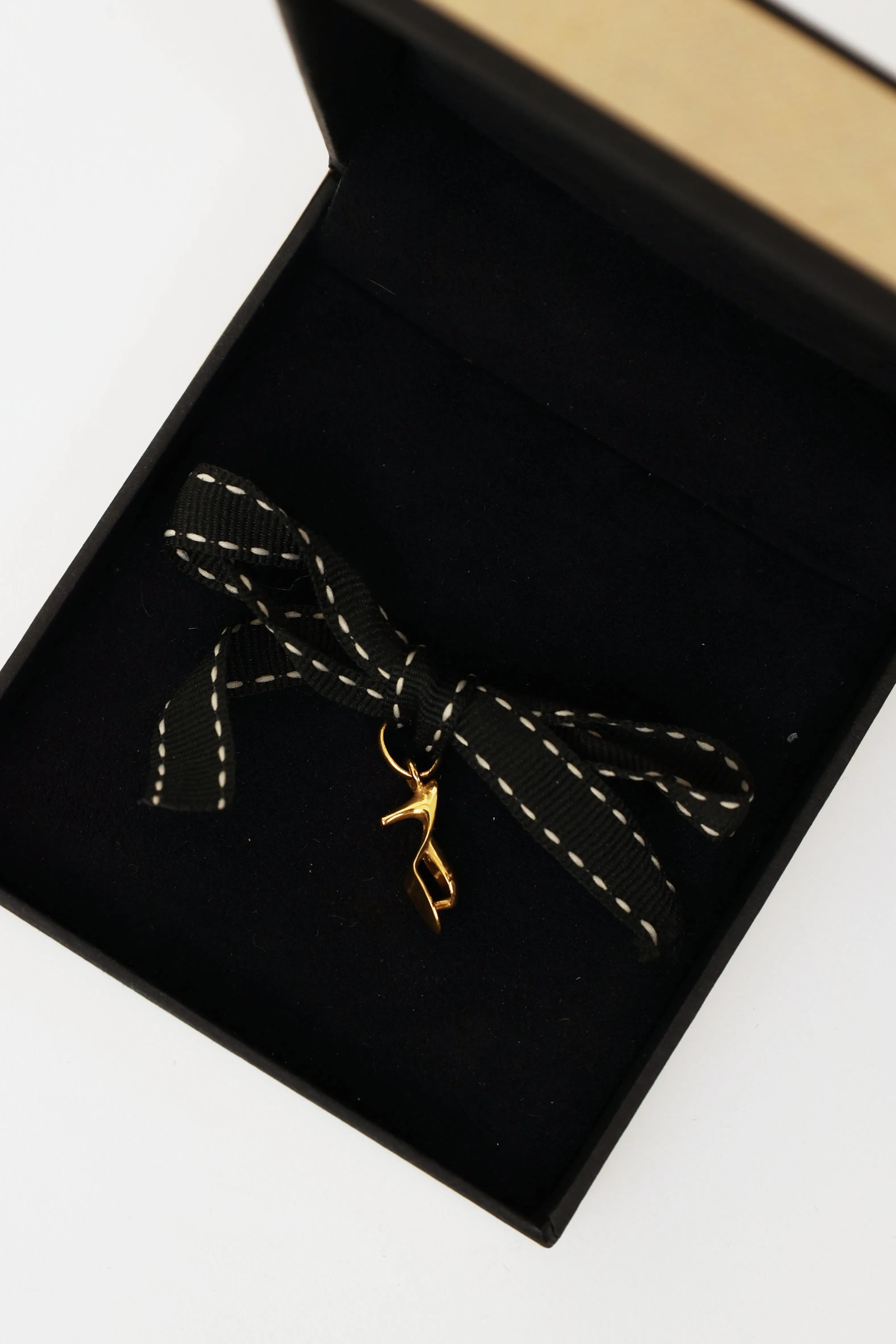 18K Gold Diamond Heel Charm