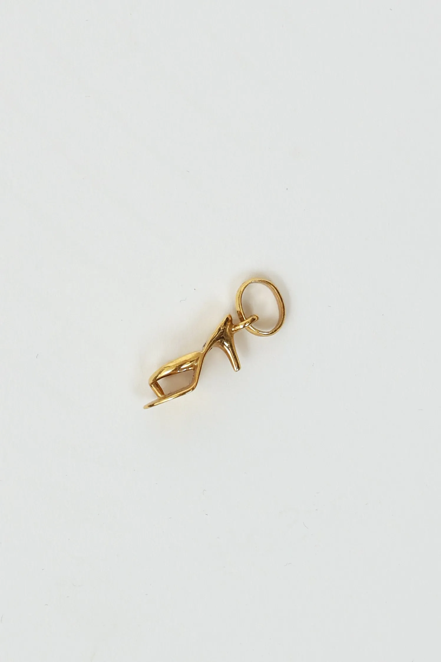 18K Gold Diamond Heel Charm
