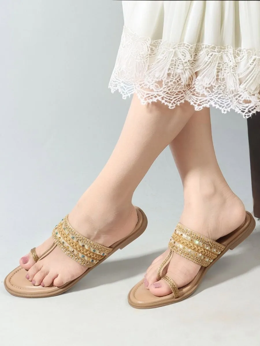 Anouk Ethnic - Embellished One Toe Flats