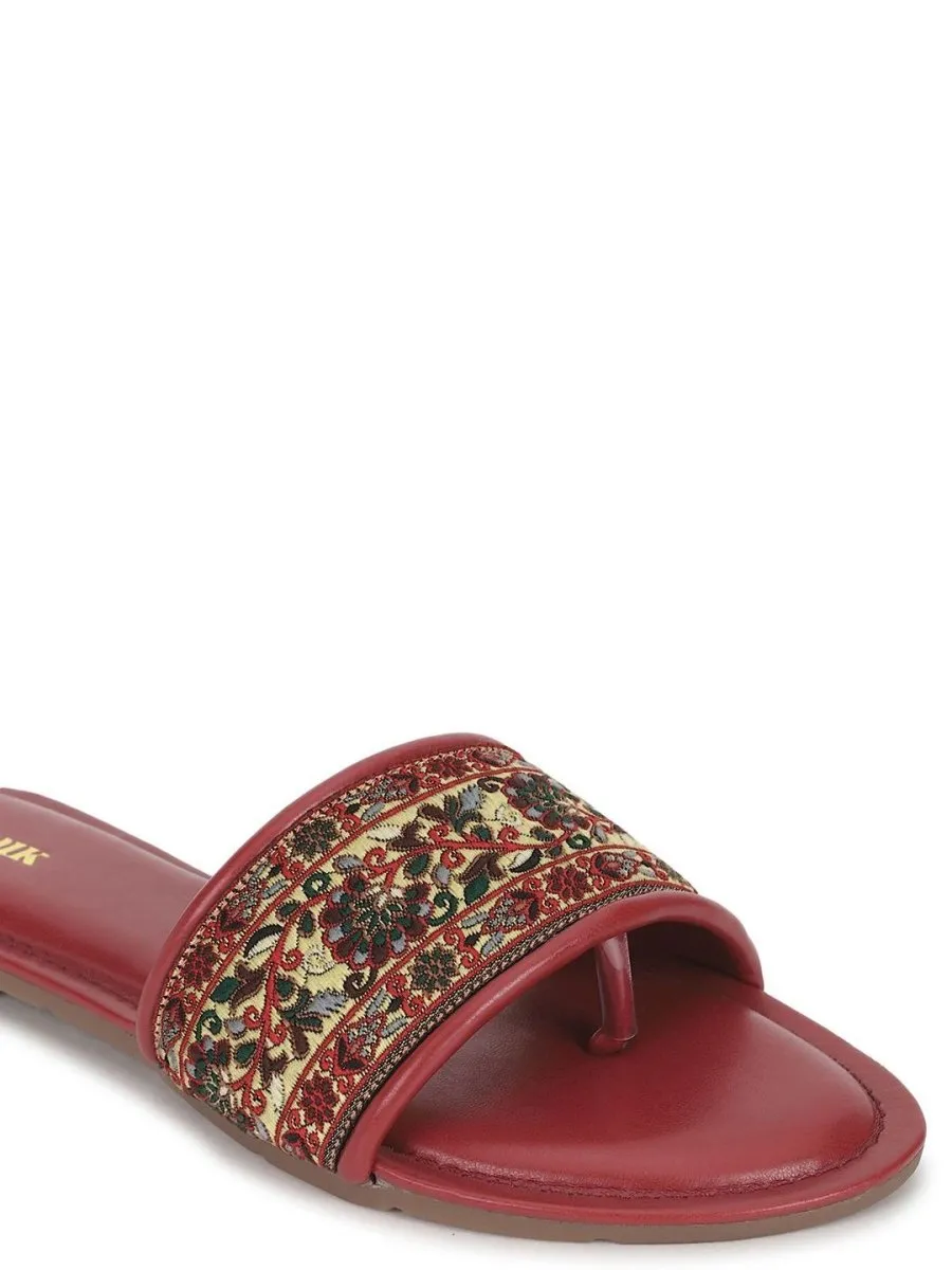 Anouk Women Ethnic - Embellished Open Toe Flats
