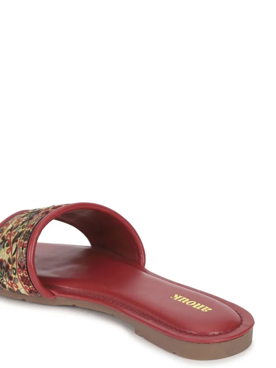 Anouk Women Ethnic - Embellished Open Toe Flats