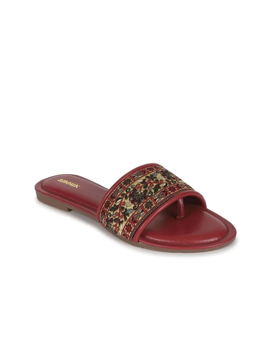 Anouk Women Ethnic - Embellished Open Toe Flats