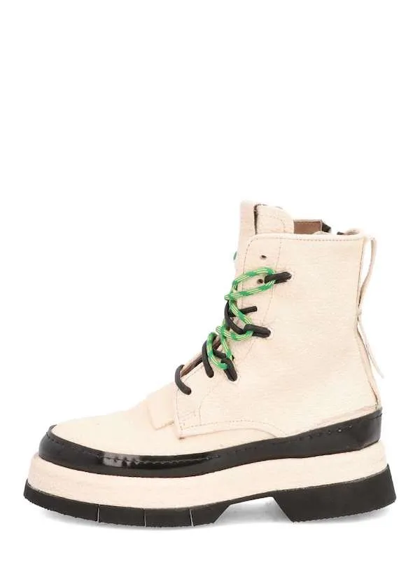 AS 98 LACED ANKLE BOOTS MILK