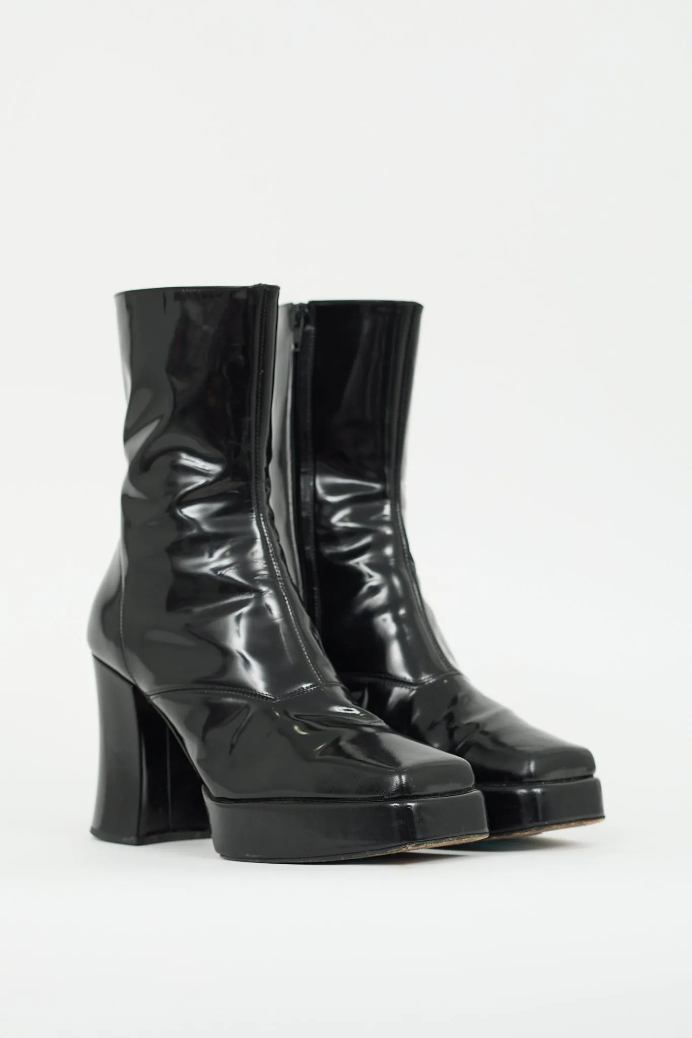 Black Patent Platform Boot