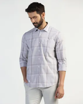 Casual Purple Check Shirt - Revon