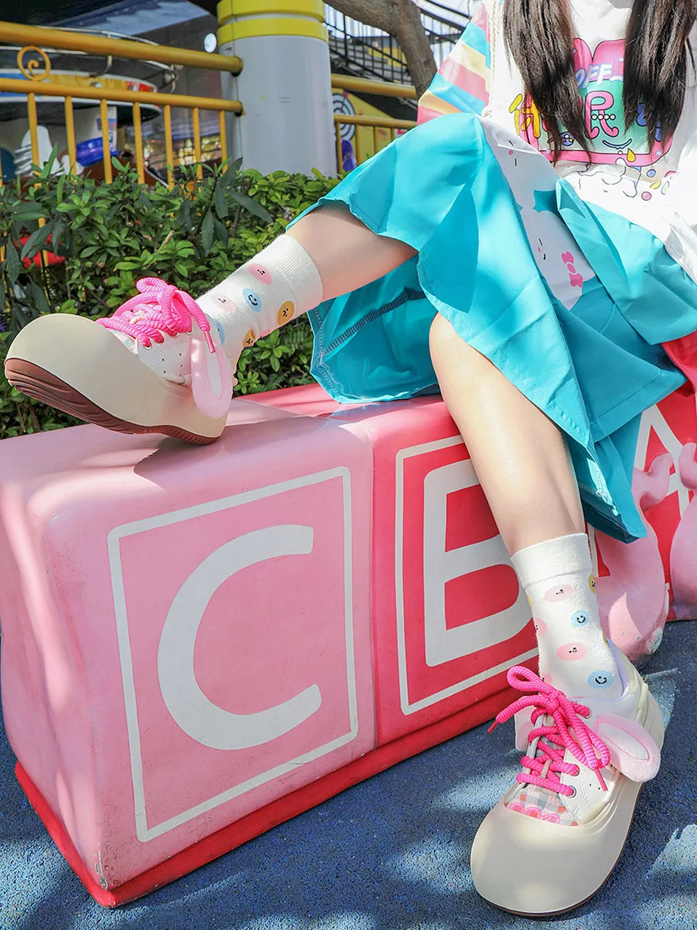 Cute Bunny Ears Round-Toe Flats