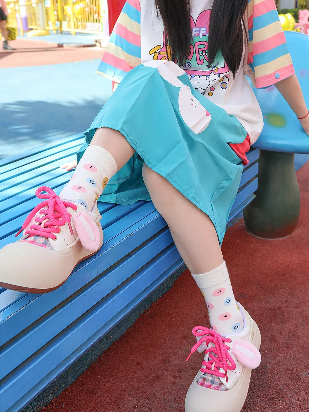 Cute Bunny Ears Round-Toe Flats