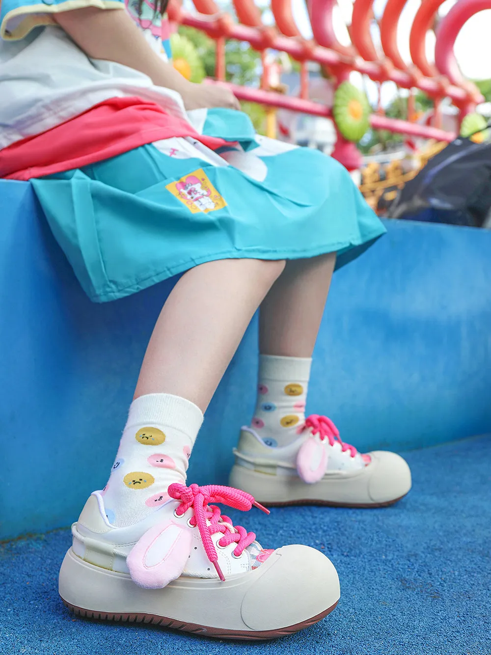 Cute Bunny Ears Round-Toe Flats