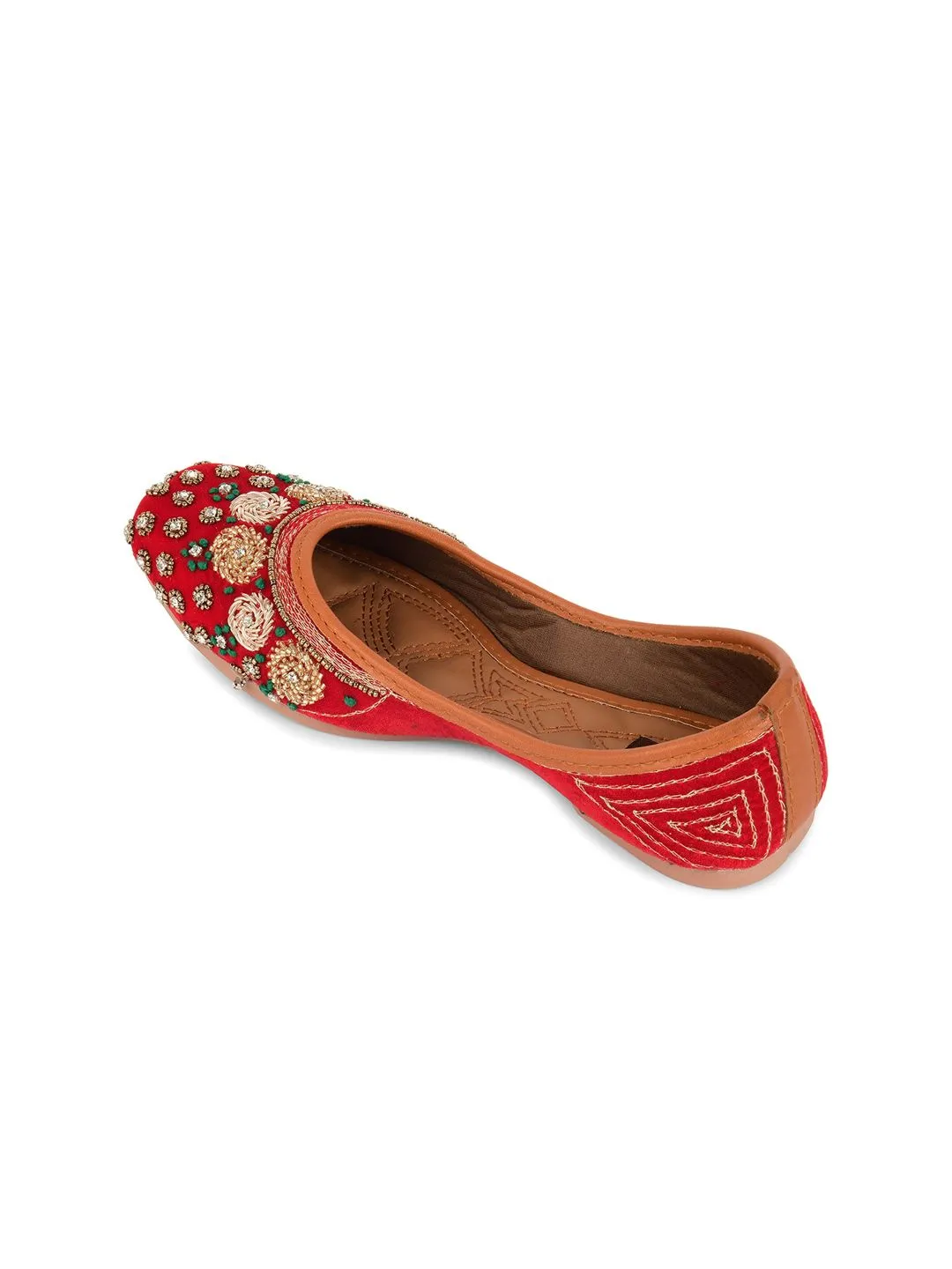 DESI COLOUR Women Embellished Ethnic Mojaris