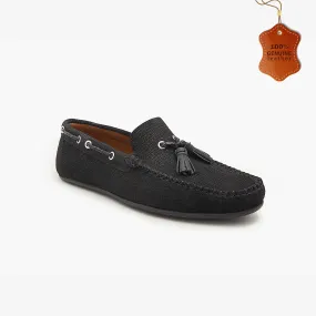 Embossed Suede Loafers