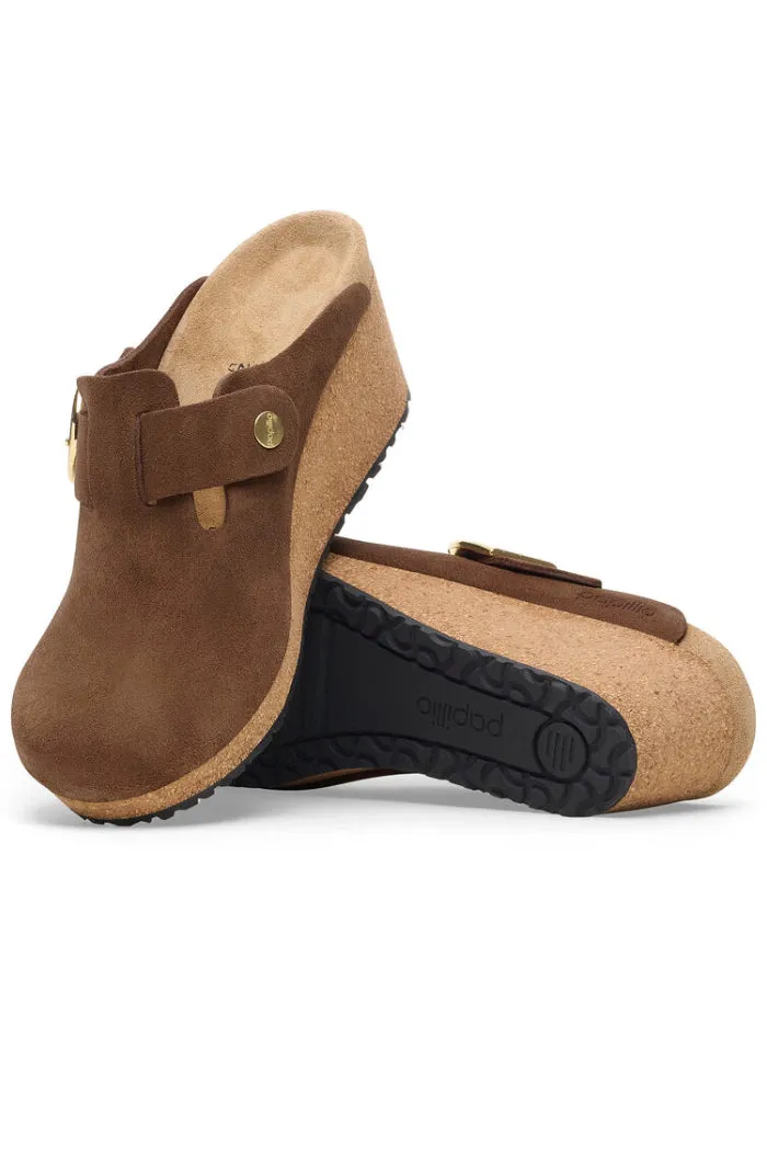 Fanny Ring-Buckle Narrow Width In Dark Tea Suede