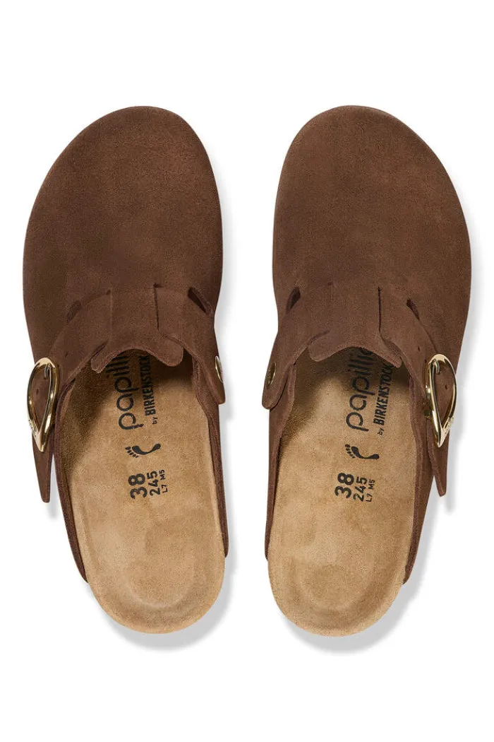 Fanny Ring-Buckle Narrow Width In Dark Tea Suede