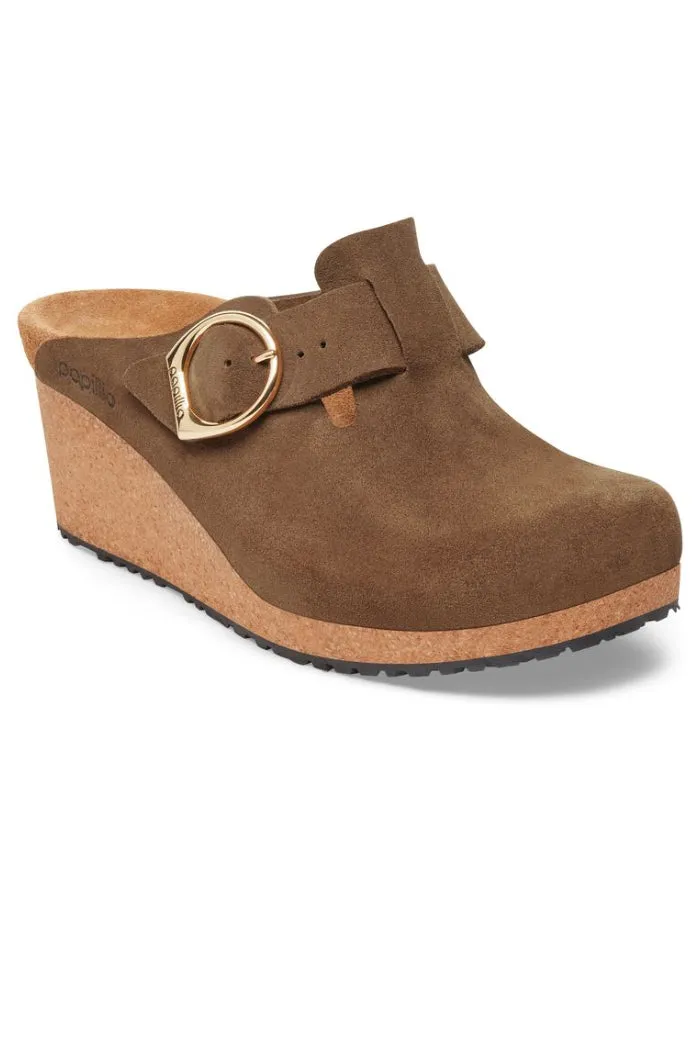 Fanny Ring-Buckle Narrow Width In Dark Tea Suede