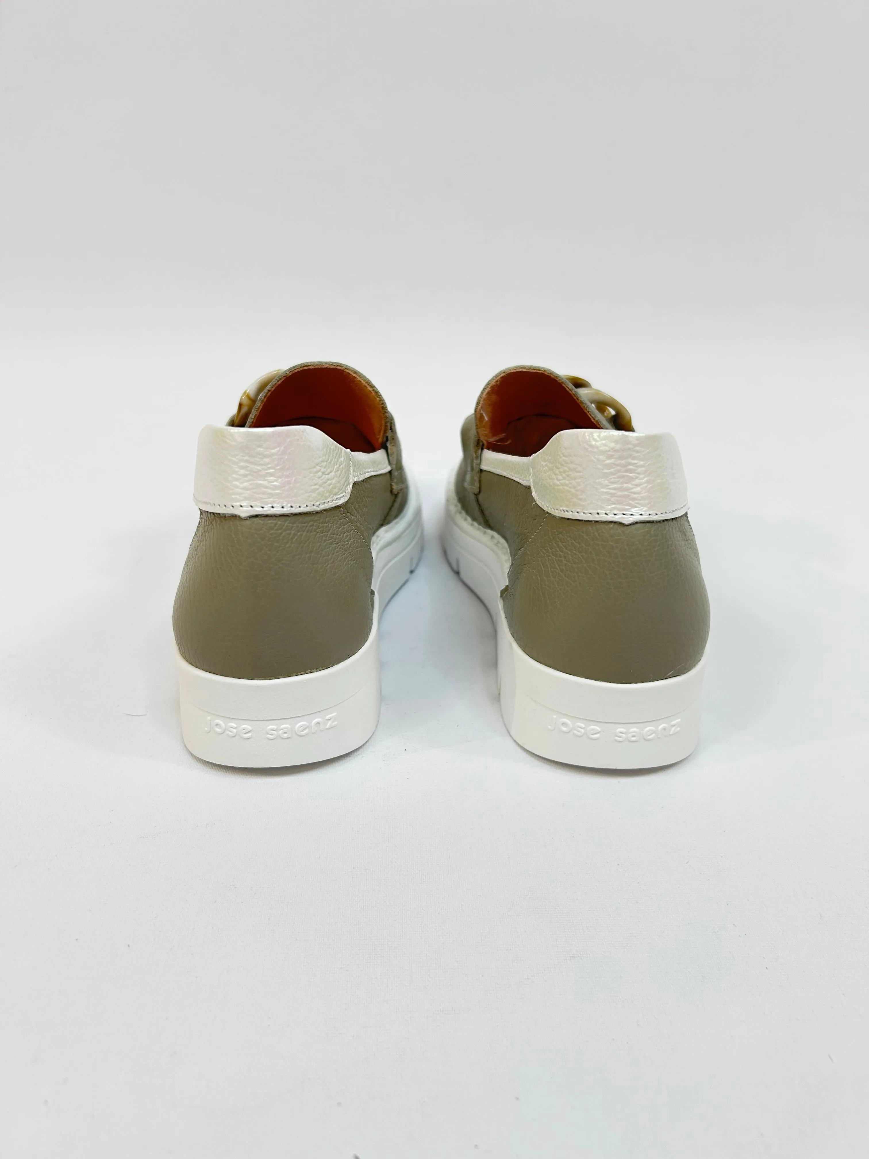 JOSE SAENZ Grey Buckle Loafers