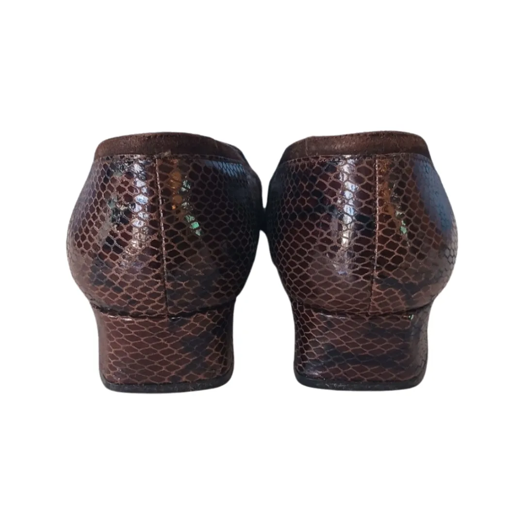 Margaret Jerrold Brown Heeled Shoes, Size 6.5