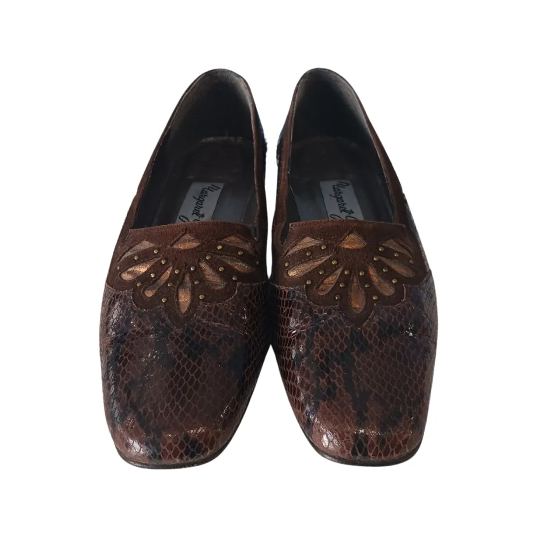 Margaret Jerrold Brown Heeled Shoes, Size 6.5