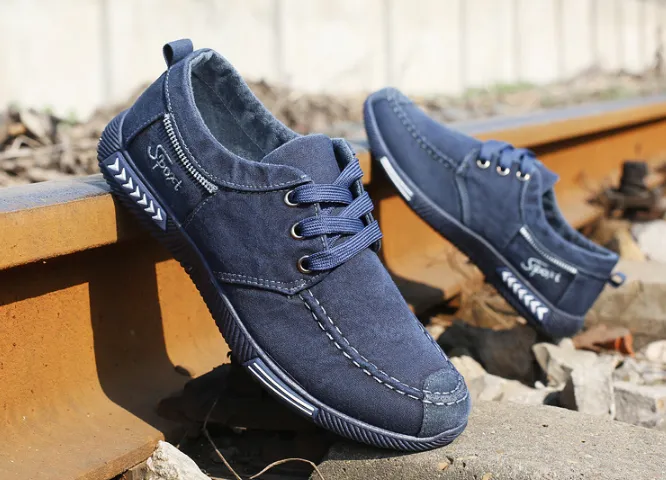 Men's Spring / Autumn Denim Lace-Up Casual Shoes