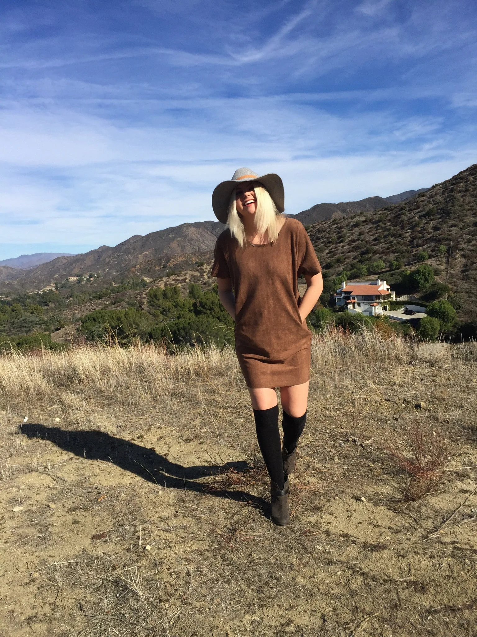 Mila Faux Suede Mini Dress