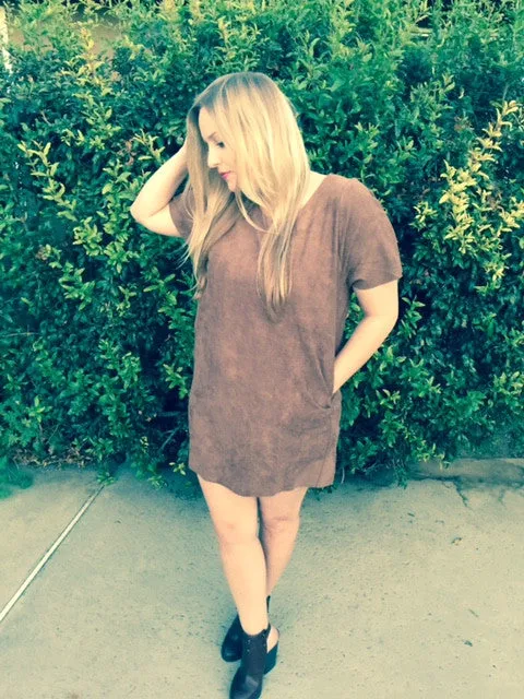Mila Faux Suede Mini Dress