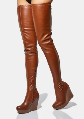 None Of Your Business Wedge Boots