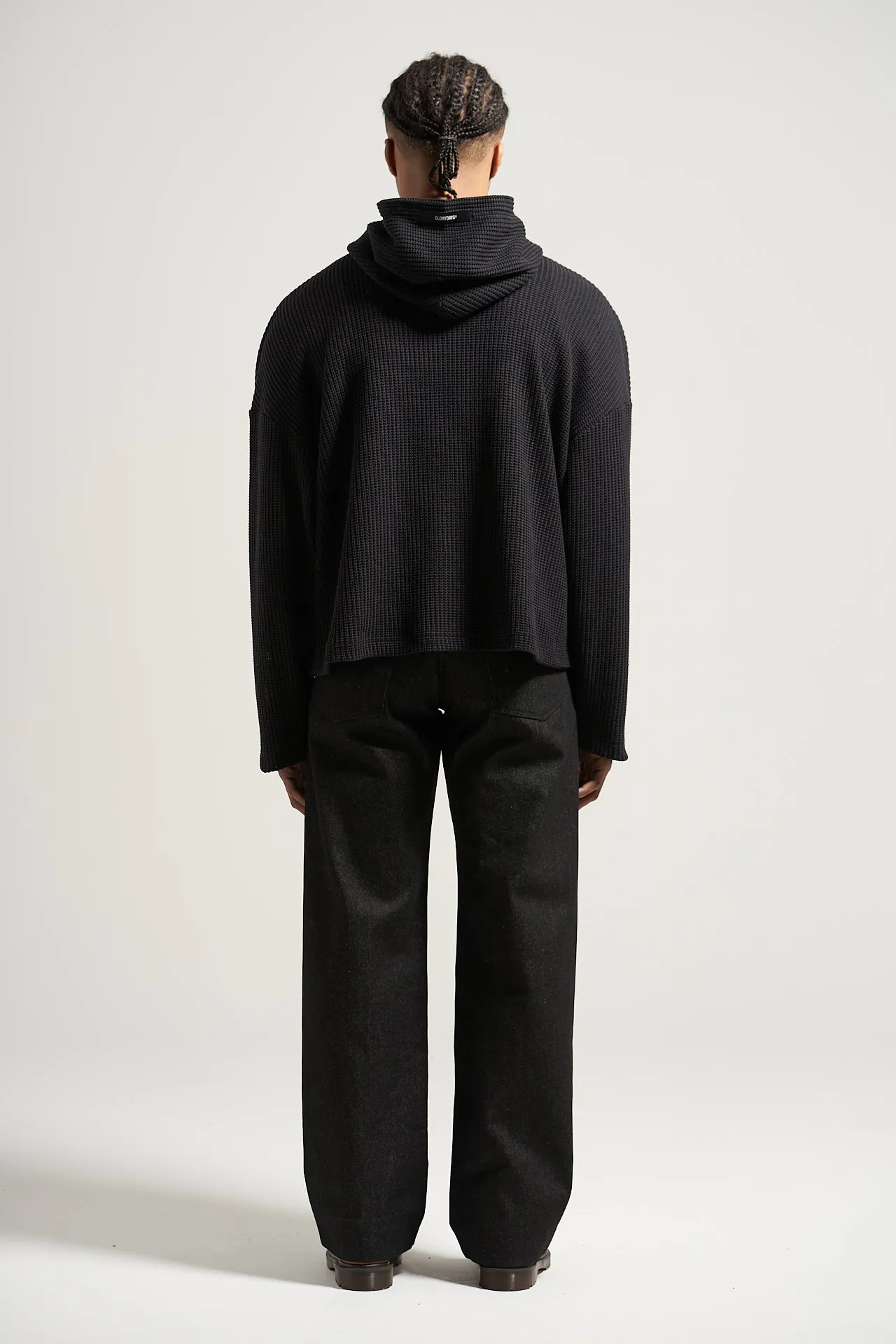 The Black Fisherman Knit Hoodie