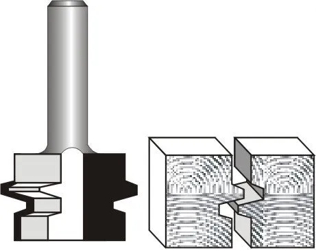 TONGUE AND GROOVE TAPER (WEDGE TAPER) 1' X 27MM 1/4' SHANK
