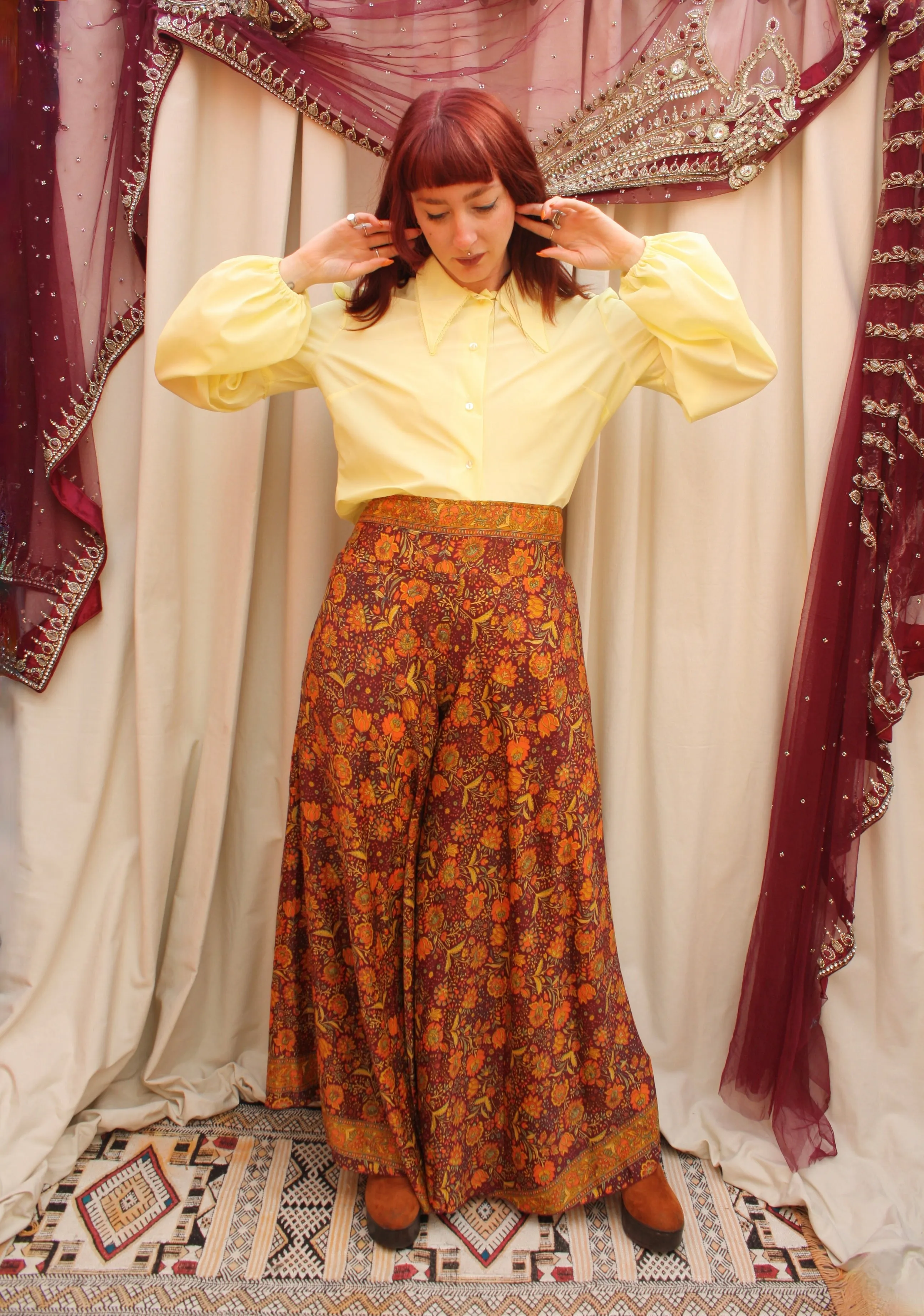 Vintage Buttercup Puff Sleeve Blouse