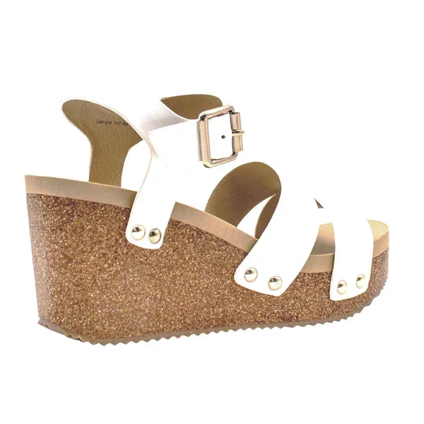 Women's Volatile Agnes Sandal PV1048-WHITE