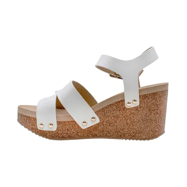 Women's Volatile Agnes Sandal PV1048-WHITE