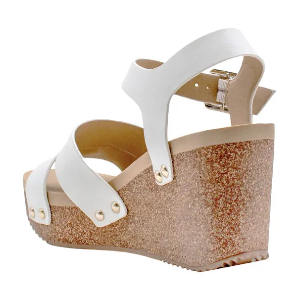 Women's Volatile Agnes Sandal PV1048-WHITE